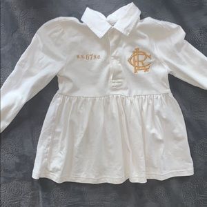 White collared Ralph Lauren shirt!